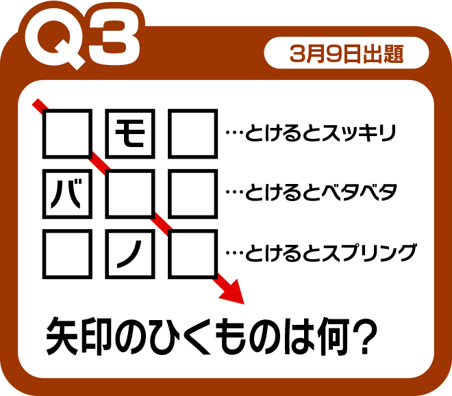 Q3 矢印のひくものは何？